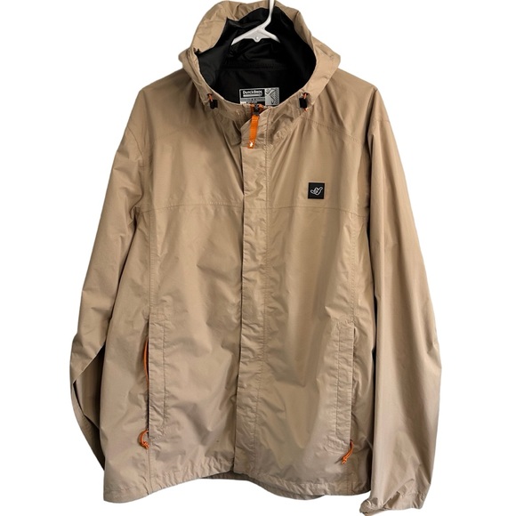 Dutch Bros Other - Dutch Bros Coffee Khaki Full Zip Up Rain Jacket MEDIUM + XXL Excellent Unisex